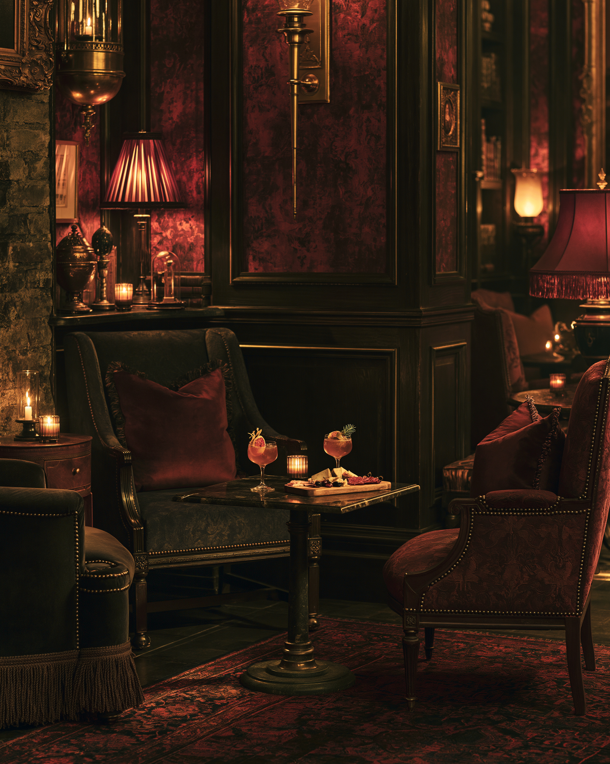 The lounge, cocktails and boards